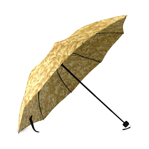 Vintage Floral Lace Leaf Yellow Flowers Foldable Umbrella (Model U01)