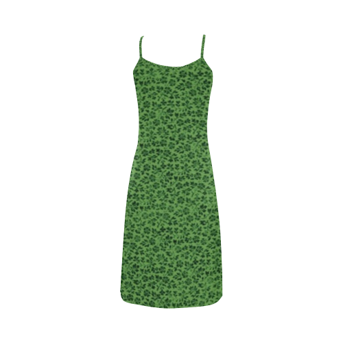 Vintage Flowers Ivy Green Alcestis Slip Dress (Model D05)