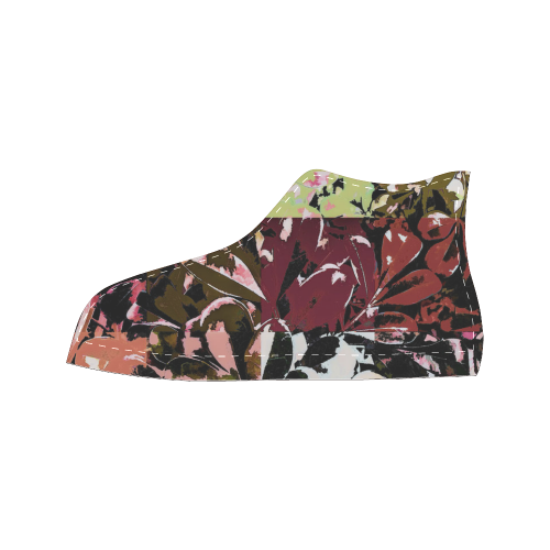 Foliage Patchwork #6 - Jera Nour Men’s Classic High Top Canvas Shoes (Model 017)