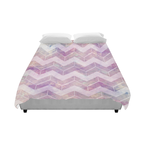 Chevron with watercolors Duvet Cover 86"x70" ( All-over-print)