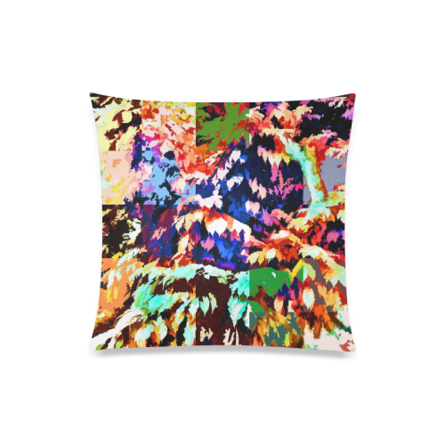 Foliage Patchwork #7 - Jera Nour Custom Zippered Pillow Case 20"x20"(Twin Sides)