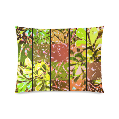 Foliage Patchwork #5 - Jera Nour Custom Zippered Pillow Case 20"x26"(Twin Sides)