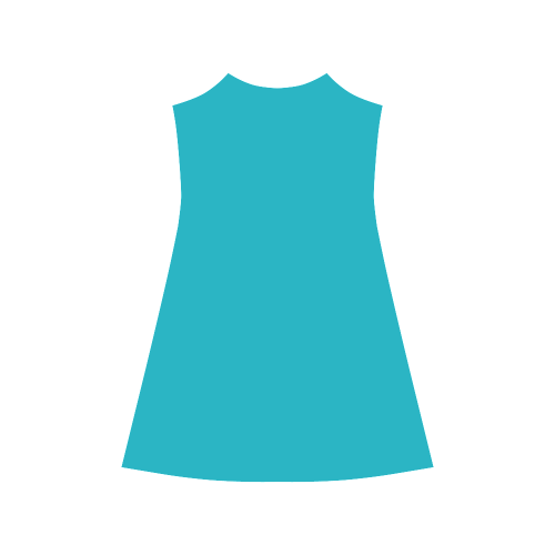 Scuba Blue Color Accent Alcestis Slip Dress (Model D05)