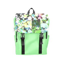 Foliage Patchwork #2 Light Green- Jera Nour Casual Shoulders Backpack (Model 1623)
