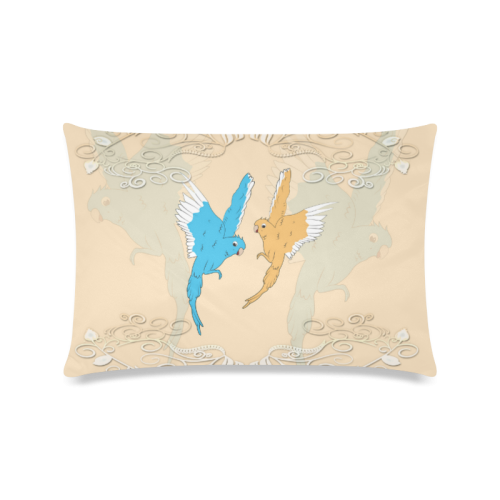 Budgies Custom Zippered Pillow Case 16"x24"(Twin Sides)