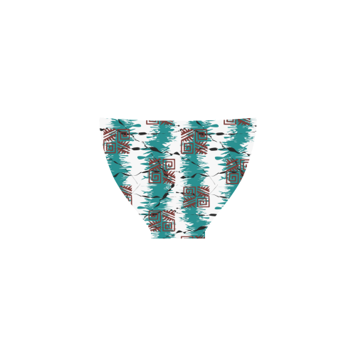 Ethnik pattern on turquoise Custom Bikini Swimsuit