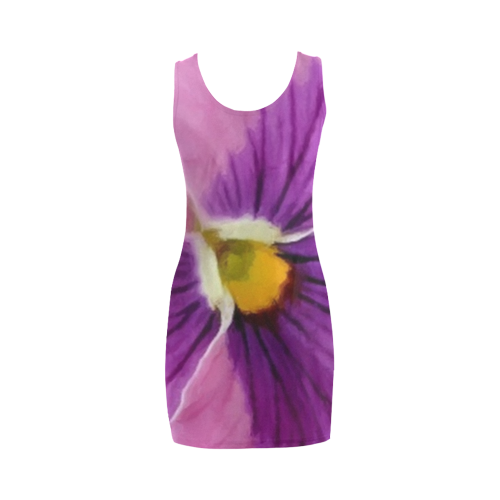 Pink and Purple Pansy Medea Vest Dress (Model D06)