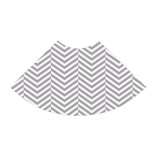 grey and white classic chevron pattern Atalanta Sundress (Model D04)