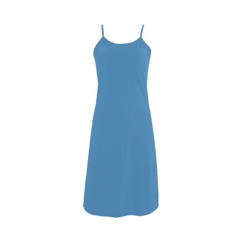 Azure Blue Color Accent Alcestis Slip Dress (Model D05)