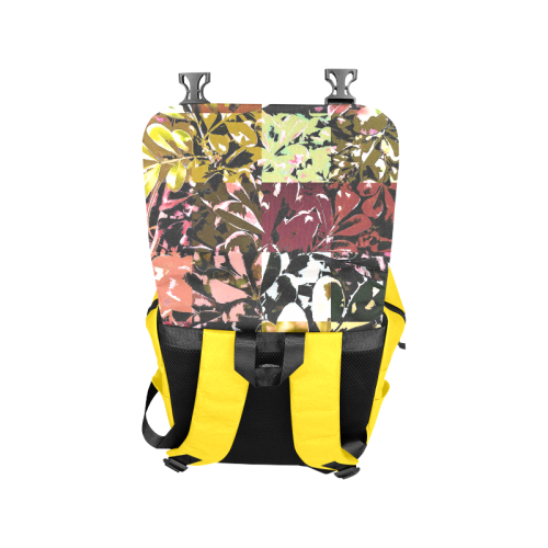 Foliage Patchwork #6 Yellow - Jera Nour Casual Shoulders Backpack (Model 1623)
