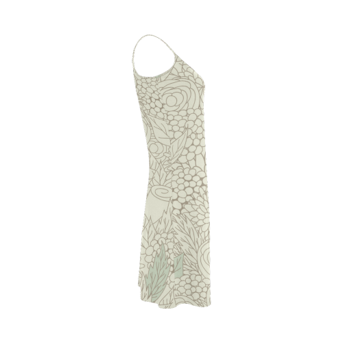 vintage flower pattern Alcestis Slip Dress (Model D05)