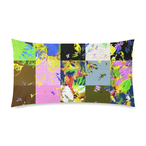 Foliage Patchwork #3 - Jera Nour Rectangle Pillow Case 20"x36"(Twin Sides)