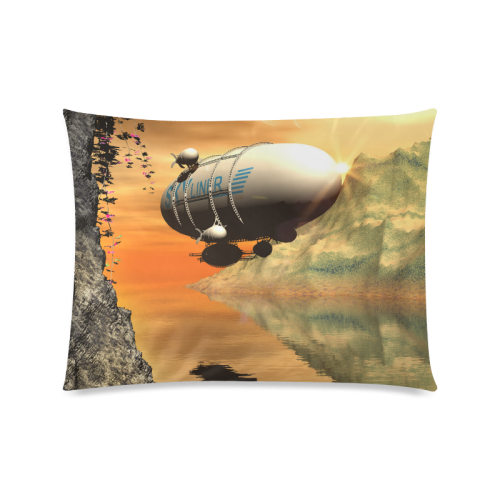 Zeppelin Custom Zippered Pillow Case 20"x26"(Twin Sides)