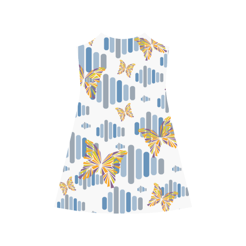 Butterflies with stripes Alcestis Slip Dress (Model D05)
