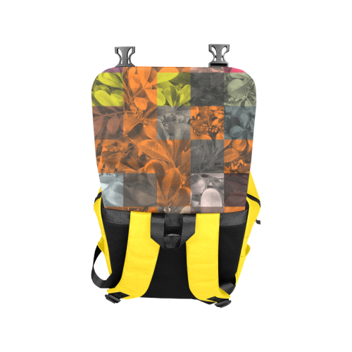 Foliage Patchwork #9 Yellow - Jera Nour Casual Shoulders Backpack (Model 1623)