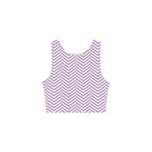 lilac purple and white classic chevron pattern Atalanta Sundress (Model D04)