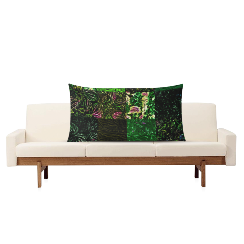 Foliage Patchwork #1 - Jera Nour Rectangle Pillow Case 20"x36"(Twin Sides)