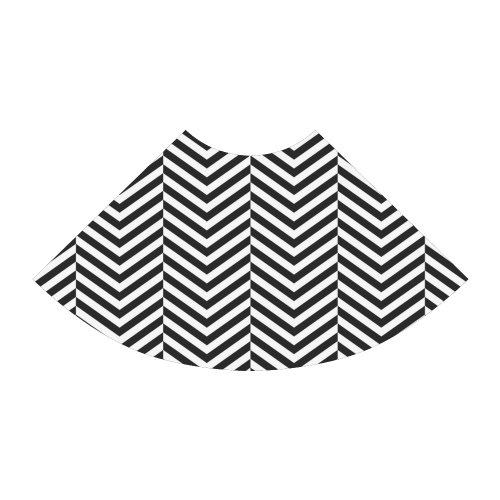 black and white classic chevron pattern Atalanta Sundress (Model D04)