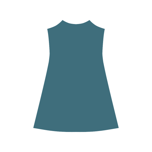 Blue Coral Color Accent Alcestis Slip Dress (Model D05)