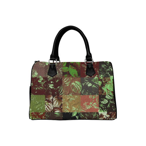 Foliage Patchwork #4 - Jera Nour Boston Handbag (Model 1621)