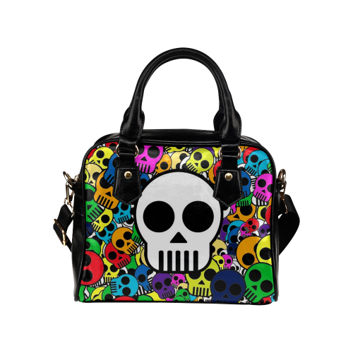 Colorful Skulls Shoulder Handbag (Model 1634)