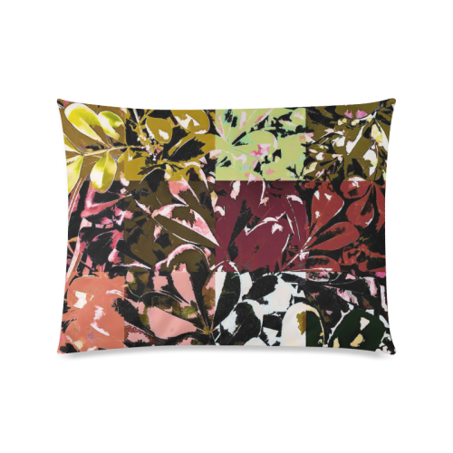 Foliage Patchwork #6 - Jera Nour Custom Zippered Pillow Case 20"x26"(Twin Sides)