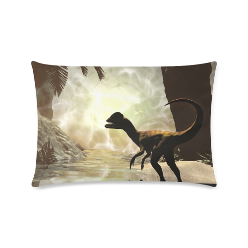 Dinosaur Custom Zippered Pillow Case 16"x24"(Twin Sides)