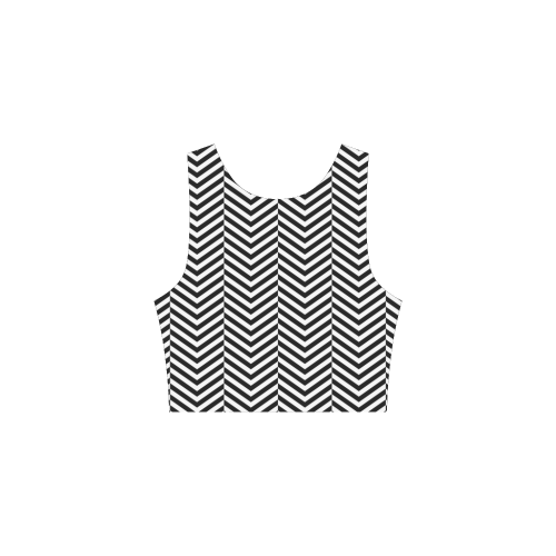 black and white classic chevron pattern Atalanta Sundress (Model D04)