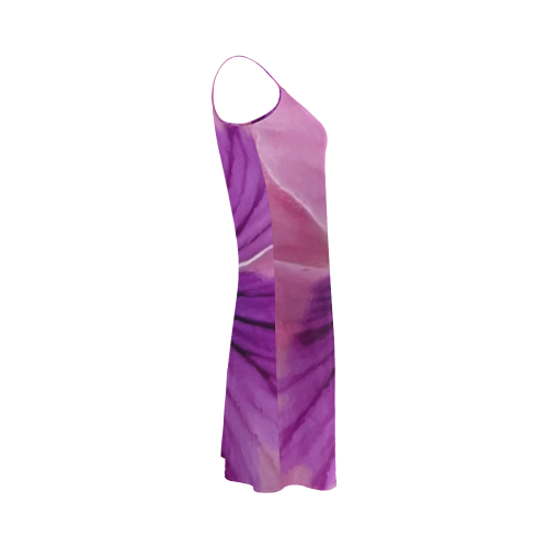 Pink and Purple Pansy Alcestis Slip Dress (Model D05)