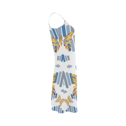 Butterflies with stripes Alcestis Slip Dress (Model D05)