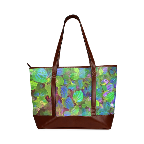 Foliage Patchwork #10 - Jera Nour Tote Handbag (Model 1642)