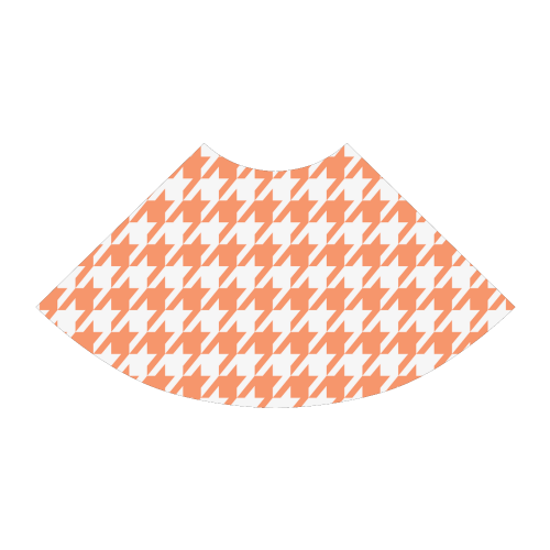 orange and white houndstooth classic pattern Atalanta Sundress (Model D04)