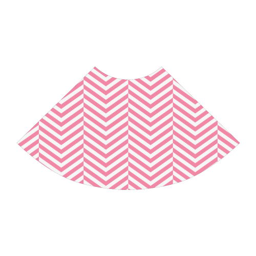 pink and white classic chevron pattern Atalanta Sundress (Model D04)