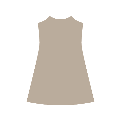 Champagne Beige Color Accent Alcestis Slip Dress (Model D05)