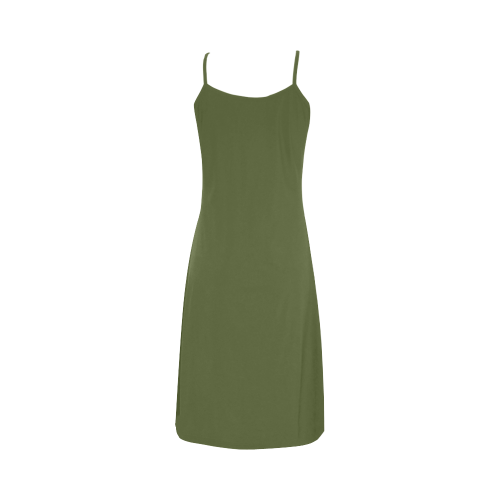 Cedar Green Color Accent Alcestis Slip Dress (Model D05)