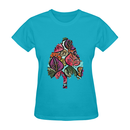 Tree with autumn leaves Sunny Women's T-shirt (Model T05)