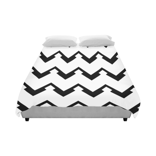 Chevron black and white  1 Duvet Cover 86"x70" ( All-over-print)