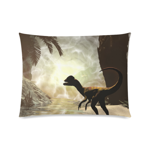 Dinosaur Custom Zippered Pillow Case 20"x26"(Twin Sides)
