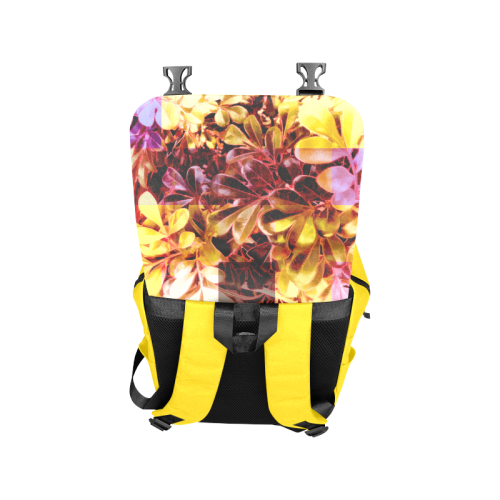 Foliage Patchwork #11 Yellow - Jera Nour Casual Shoulders Backpack (Model 1623)