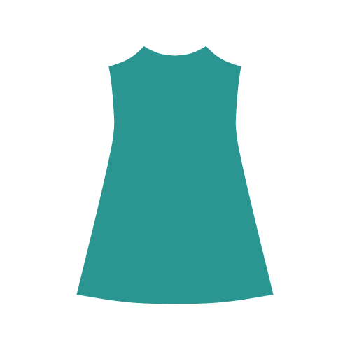 Deep Peacock Blue Color Accent Alcestis Slip Dress (Model D05)