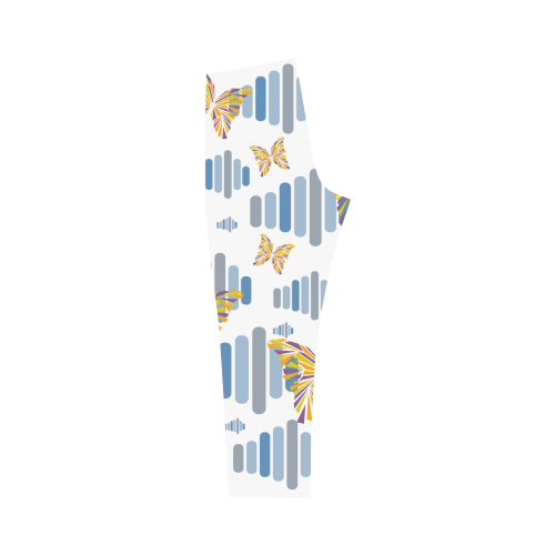 Butterflies with stripes Capri Legging (Model L02)