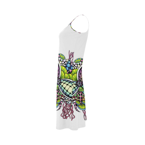 Bright fantasy flower in bright colors Alcestis Slip Dress (Model D05)