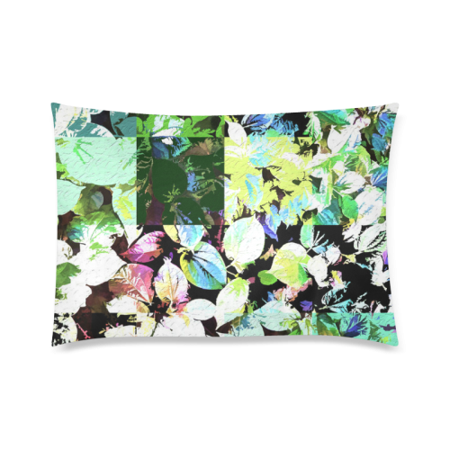 Foliage Patchwork #2 - Jera Nour Custom Zippered Pillow Case 20"x30"(Twin Sides)