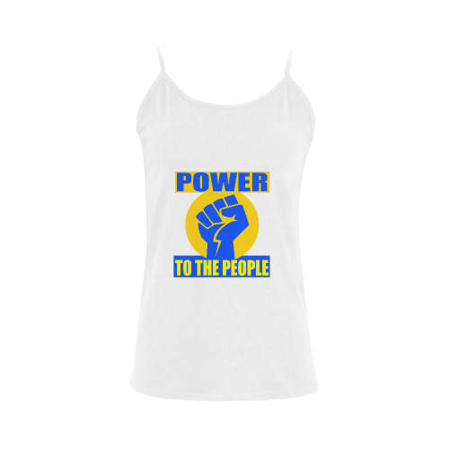 POWER TO THE PEOPLE Women's Spaghetti Top (USA Size) (Model T34)