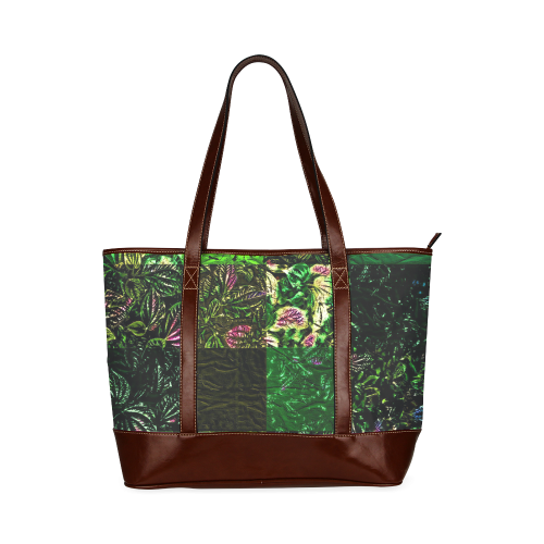 Foliage Patchwork #1 - Jera Nour Tote Handbag (Model 1642)