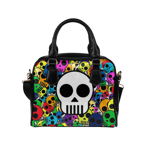 Colorful Skulls Shoulder Handbag (Model 1634)