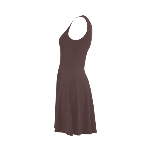 Deep Mahogany Color Accent Atalanta Sundress (Model D04)