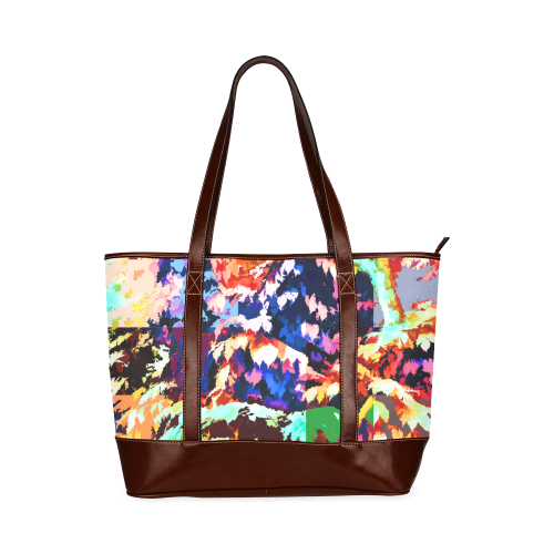 Foliage Patchwork #7 - Jera Nour Tote Handbag (Model 1642)