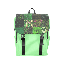 Foliage Patchwork #1 Light Green- Jera Nour Casual Shoulders Backpack (Model 1623)