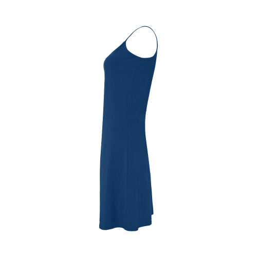 Cool Black Color Accent Alcestis Slip Dress (Model D05)